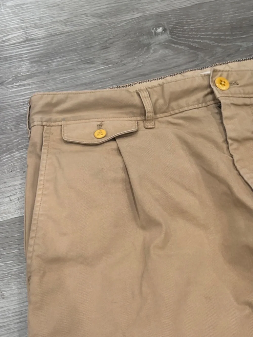 Alex Mill Standard Pleated Pant In Chino Vintage Khaki Cuffed Mens 31